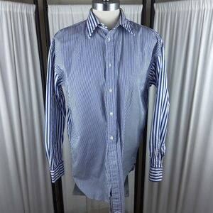 COPY - Polo Ralph Lauren Boyfriend Fit Button Down L/S Shirt, Blue/White Size 8